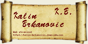 Kalin Brkanović vizit kartica